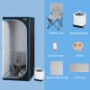 Full Size Portable Black Steam Sauna tent–Personal Home Spa, with Steam Generator, Remote Control, Foldable Chair, Timer and PVC Pipe Connector