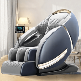 Electric Luxury back Calf heat Kneading 3D AI Voice Zero Gravity foot roller oversize modern Massage Chair