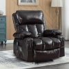 Recliner Chair Heating massage for Living Room with Rocking Function and Side Pocket (BROWN)