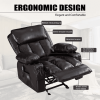 Recliner Chair Heating massage for Living Room with Rocking Function and Side Pocket (BROWN)