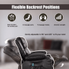 Recliner Chair Heating massage for Living Room with Rocking Function and Side Pocket (BROWN)