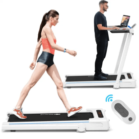 2.25HP FOLDING TREADMILL RUN, WALK, JOG MACHINE WITH TABLE -SPEAKER & REMOTE