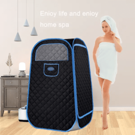 Personal Sauna Tent for Relaxation & Spa at home. Portable Folding Full Size 1000W&2.2L steam Generator.  Fast heating. Folding Steel Rim