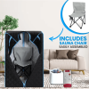 Portable Half body Black Steam Sauna Tent for Personal Relaxation; Detox and Therapy at home Pipe Connector Easy to Install. Fast heating
