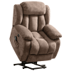 Power Massage Lift Recliner Chair with Heat & Vibration, Heavy Duty and Safety Motion Reclining Mechanism - Anti-skid Fabric Contemporary Overstuffed