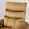 Power Lift Chair, Velvet Touch Upholstered Recliner Chair with Vibration Massage, Remote Control, Side Pockets, Brown