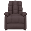 Massage Chair Dark Brown Fabric