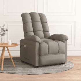 Massage Chair Taupe Fabric