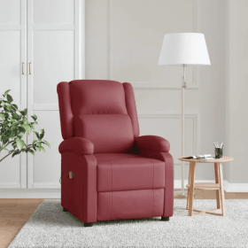 Massage Chair -Wine Red - Faux Leather