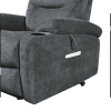 Liyasi Electric Power Lift Recliner Chair with Massage and Heat, 3 Positions, 2 Side Pockets, Cup Holders, USB Charge Ports, High-end Quality Cloth