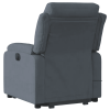 Electric Stand up Massage Recliner Chair Dark Gray Velvet
