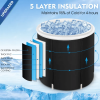 Recovery Ice Tub Foldable Adult Bathtub Outdoor Portable Cold Water Therapy Tub Fitness Rehab for Athletes - Long Lasting Insulated Ice Tub- Adult