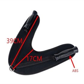 Abdominal Crunch Practical Gym Support U Shape Belt Bind Suspender Strap Handle Back Exercise Pulling Harness V-shape for cable mach