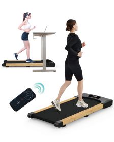 Under Desk Treadmills Walking Pad, 265LBS Capacity Portable Treadmill with Remote Control and LED Display Electric- Walking, Jogging, Running