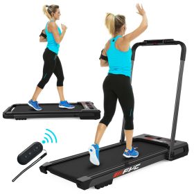 FYC Under Desk Treadmill - 2 in 1 Folding Treadmill for Home 3.5 HP, Installation-Free Foldable Treadmill Compact Electric Running Machine with Remote