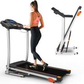 Treadmill 2.5HP 12KM/H, Foldable with LCD for Walking & Running, 4 Incline Levels,12 Preset or Adjustable Programs, Bluetooth Connectivity