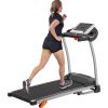 Treadmill - 1.5HP Electric Running, Jogging & Walking Machine with Device Holder & Pulse Sensor, 3-Level Incline Adjustable Compact Foldable
