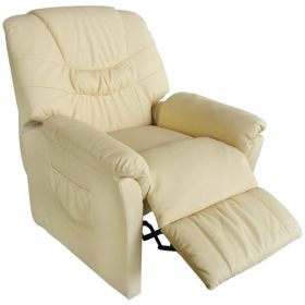 Massage Chair Cream Faux Leather - Cream color