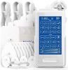 NURSAL Dual Channel-Rechargeable Touchscreen TENS Unit Muscle Stimulator with 24 Modes for Pain Relief Therapy,16 Electrodes Pads&Back Clip