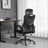 Ergonomic Chair with wheels High Back Task Chair - Mesh - Swivel Chair with Adjustable Back Height & Flip up Arms & Lumbar