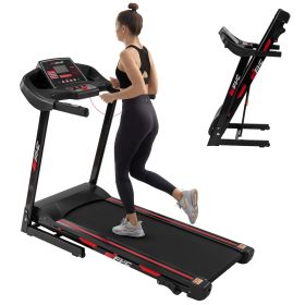 FYC Folding Treadmill - 330 LBS Weight Capacity with Incline/Bluetooth; 3.5HP 16KM/H Max Speed Foldable Electric Easy to Assemble