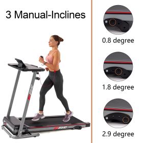 Folding Treadmill for Home with Desk - 2.5HP Compact Electric Treadmill for Running and Walking Foldable for Small Spaces-265LBS Weight Capacity