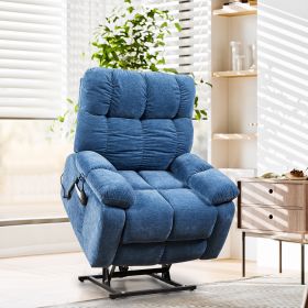 Liyasi Electric Power Lift Recliner Chair with Airbag Massage and Heating, 3 Positions, 2 Side Pockets, USB Charge Ports, High-end Quality Cloth