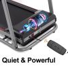 Folding Treadmill for Home with Desk - 2.5HP Compact Electric Treadmill for Running and Walking Foldable for Small Spaces-265LBS Weight Capacity