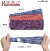 6PCS Headbands with Button for Women Men Hair Bands Accessories for Yoga Sports Running Washing Face Holder for Nurses Non-Slip Head Wrap