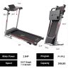 Folding Treadmill for Home with Desk - 2.5HP Compact Electric Treadmill for Running and Walking Foldable for Small Spaces-265LBS Weight Capacity