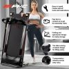 Folding Treadmills for Home with Bluetooth and Incline; Portable Walking, Jogging, Running Machine Electric Compact
