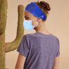 4PCS Headbands with Button for Women Men Elastic Sports Turban Ear Protection Holder Head Wrap Non-Slip Hair Bands for Yoga Running Washing Face