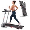 Folding Treadmill for Home with Desk - 2.5HP Compact Electric Treadmill for Running and Walking Foldable for Small Spaces-265LBS Weight Capacity