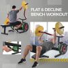 Weight Chest Press Bench - Press Machine - 11 Adjustable Positions - Flat Incline for Chest & Arm Ab Workout, Home Gym Equipment Combined Max 2000 LBS