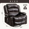 Massage Swivel Rocker Recliner Chair with Vibration Massage and Heat Ergonomic Lounge Chair for Living Room with Rocking Function and Side Pocket, etc