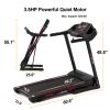 FYC Foldable Electric Treadmill- 330 LBS Weight Capacity - Running/Jogging/Walking with Incline/Bluetooth, 3.5HP 16KM/H Max Speed - Easy Assemble
