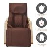 Full massage function-Air Pressure-Comfortable Relax Rocking Chair; Lounge Chair Relax Chair with Cotton Fabric Cushion Brown