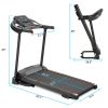 Compact Easy Folding Treadmill Motorized Walking/Running/Jogging Machine with Audio Speakers and Incline Adjuster RT