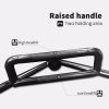 Black Olympic Hex Bar Solid Steel Sleeve 1000lbs Weight Capacity Trap Bar Deadlift Bar with Knurled Handles, for Bodybuilding Training