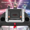 Easy Folding Electric Treadmill - 1.5HP - Running/Jogging/Walking Machine with Device Holder & Pulse Sensor; 3-Level Incline Adjustable RT