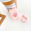 Pink Cartoon Cat Claw Silicone Protective Case for Wireless Headphones Cute Bluetooth Wireless Earbuds Headphones Case