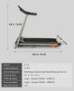 Electric/Foldable Treadmill with LCD 2.5HP 12KM/H, Bluetooth Music, Cup Holder, Heart Rate Sensor, Walking/Running/Machine