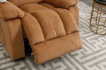 Massage Recliner Chair Electric Power Lift Recliner Chairs with Heat, Vibration, Side Pocket, Light Brown