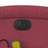 Electric Stand up Massage Recliner Chair Wine Red Fabric