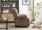 Power Massage Lift Recliner Chair with Heat & Vibration, Heavy Duty and Safety Motion Reclining Mechanism - Anti-skid Fabric Contemporary Overstuffed