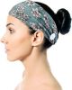 9PCS Boho Button Headbands Wide Stretchy Daily Use Knotted Headwear Sport Athletic Yoga Gym Hair Accessories for Women Sweat Leopard Floral Leaf Print