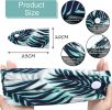 9PCS Boho Button Headbands Wide Stretchy Daily Use Knotted Headwear Sport Athletic Yoga Gym Hair Accessories for Women Sweat Leopard Floral Leaf Print