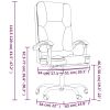 Massage Reclining Office Chair Dark Gray Fabric