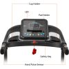 Compact Easy Folding Treadmill Motorized Walking/Running/Jogging Machine with Audio Speakers and Incline Adjuster RT