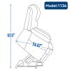 Power Lift Recliner Chair Large Size - Blue Chenille with 8-Point Vibration Massage and Lumbar Heating with 23" Seat Width and High Back